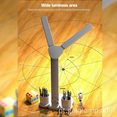 Candeeiro de mesa LED dobrável com calendário